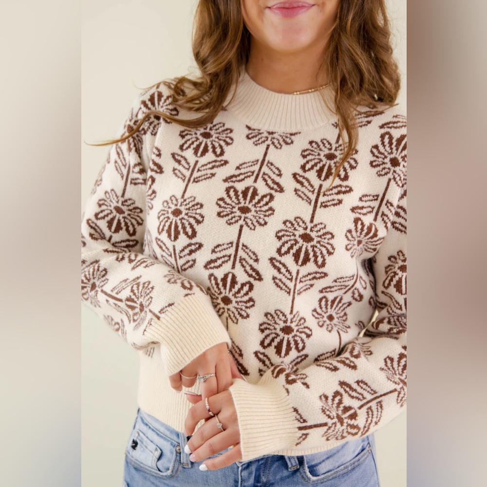 &Merci retro floral sweater